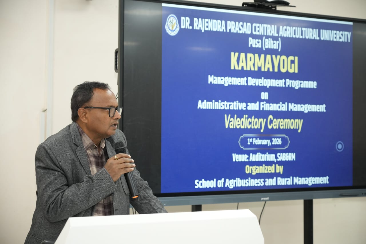 आरपीसीएयू पूसा में छह दिवसीय कर्मयोगी प्रबंधन विकास कार्यक्रम का समापन